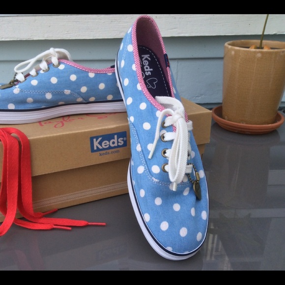 Keds Shoes - NIB Taylor Swift polka dot blue sneakers sz 8 med